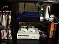 The trifecta of gaming" Xbox 360, PS2, and Wii. 